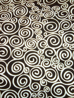 Cotton material, swirl designs, blue, red, black, gray colors, 9" x 43" - image3